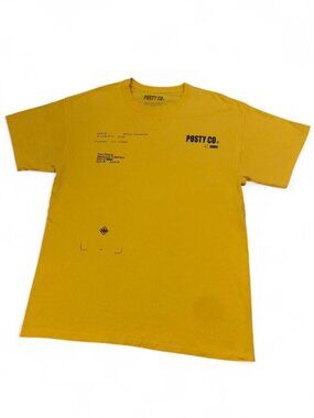Post Malone 2018 Beerbongs & Bentleys Posty Co Yellow Tour T-Shirt Large